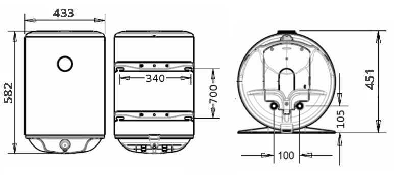 БОЙЛЕР Thermor Concept VM 050 D400-1-M - инструкция по монтажу